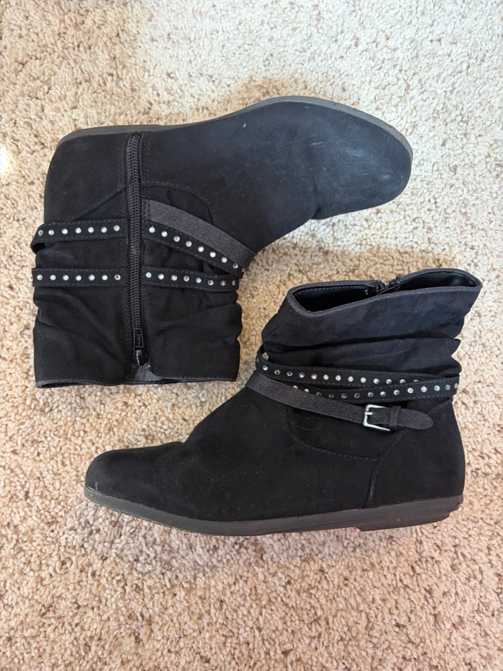 Kohl's Black Studded Girls' Ankle Boots